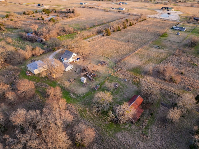 bird's eye view featuring a rural view