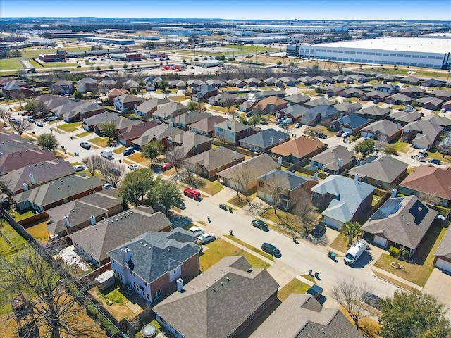 bird's eye view with a residential view