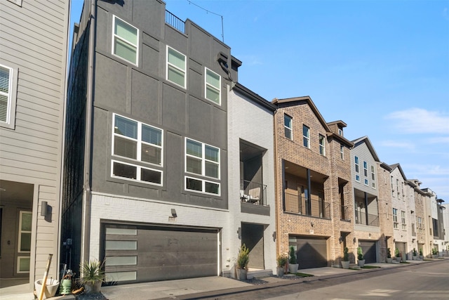 view of property featuring an attached garage