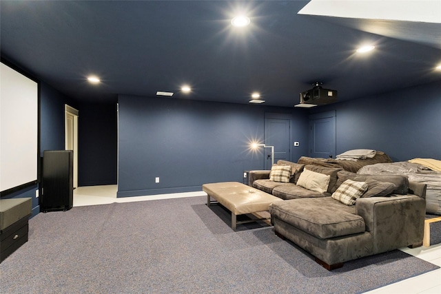 5949 County Road 137, Flint, TX 75762 - carpeted cinema room with recessed lighting and baseboards