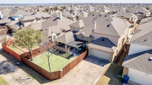 aerial perspective of suburban area
