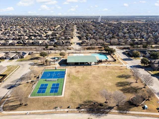 aerial view featuring a residential view