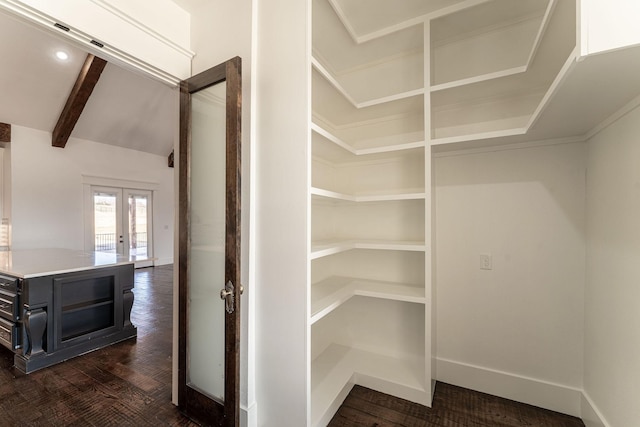 704 Glade Park Ct, Azle, TX 76020 - pantry with french doors