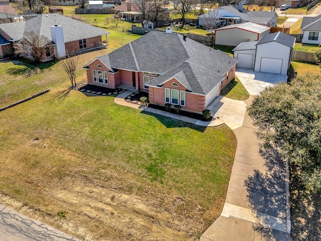 drone / aerial view featuring a residential view