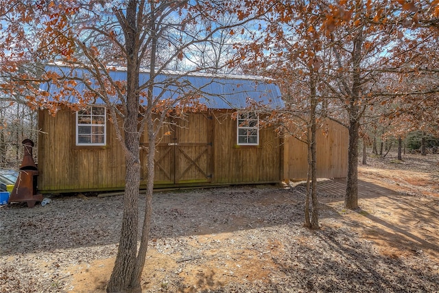 view of shed