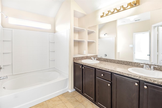 302 Triple Crown Ln, Ponder, TX 76259 - full bath featuring double vanity, a sink, and tile patterned floors
