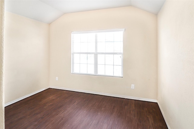 302 Triple Crown Ln, Ponder, TX 76259 - spare room with vaulted ceiling, wood finished floors, and baseboards