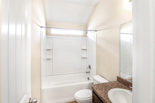 302 Triple Crown Ln, Ponder, TX 76259 - full bathroom featuring bathing tub / shower combination, vanity, and toilet