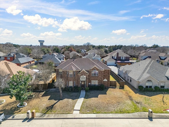 aerial view featuring a residential view