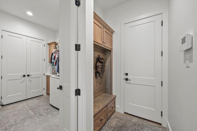 1024 Todd St, Caddo Mills, TX 75135 - mudroom with concrete flooring and washer / clothes dryer