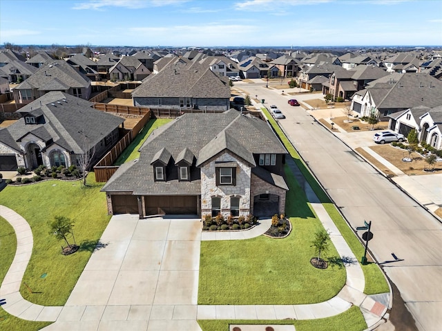 bird's eye view featuring a residential view