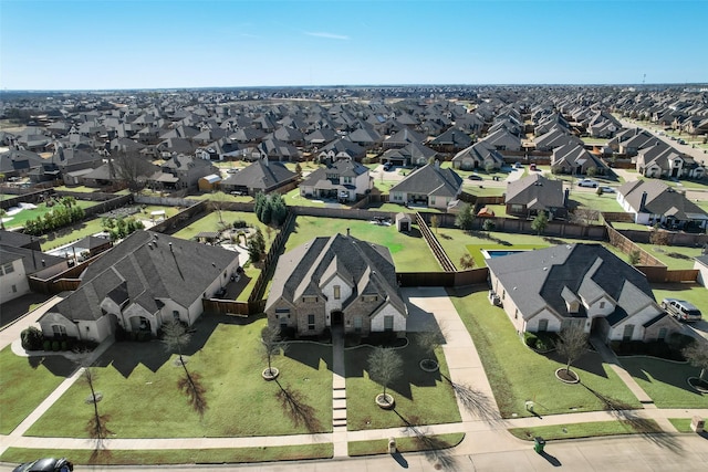 bird's eye view with a residential view