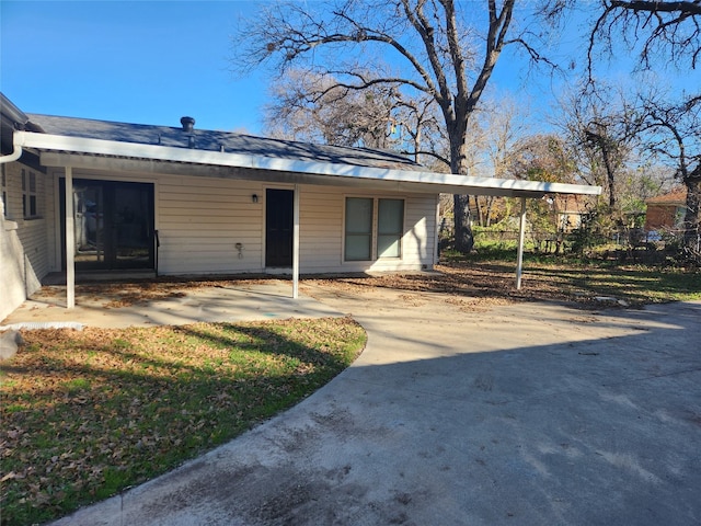 view of front of home