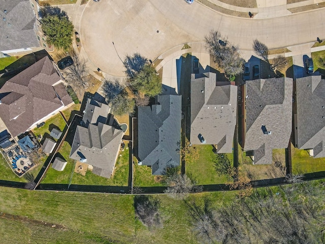 aerial view featuring a residential view