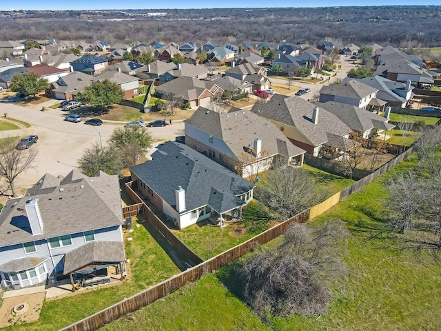 drone / aerial view with a residential view