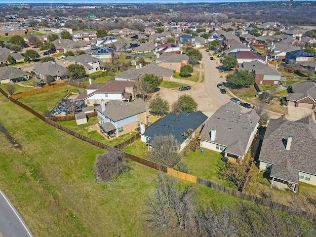 bird's eye view featuring a residential view