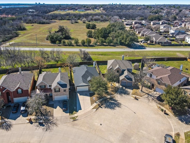 bird's eye view featuring a residential view