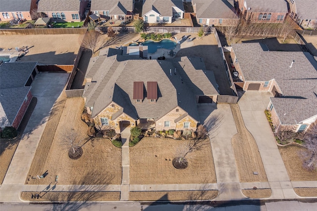 drone / aerial view featuring a residential view