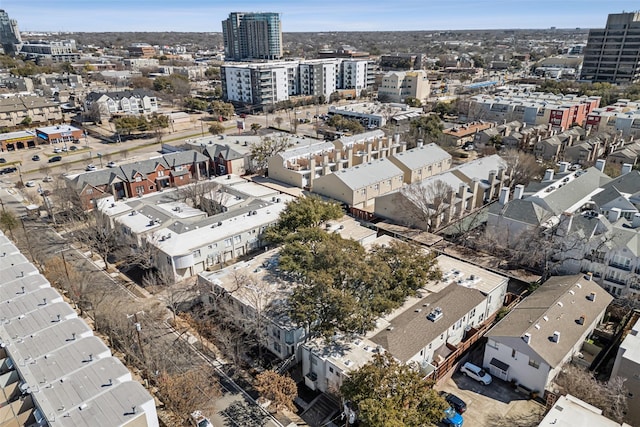 drone / aerial view with a view of city