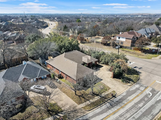 bird's eye view with a residential view