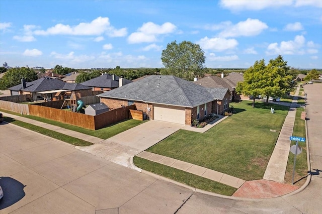 drone / aerial view featuring a residential view