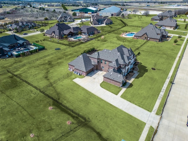 birds eye view of property featuring a residential view