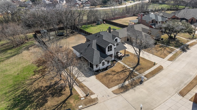 bird's eye view with a residential view