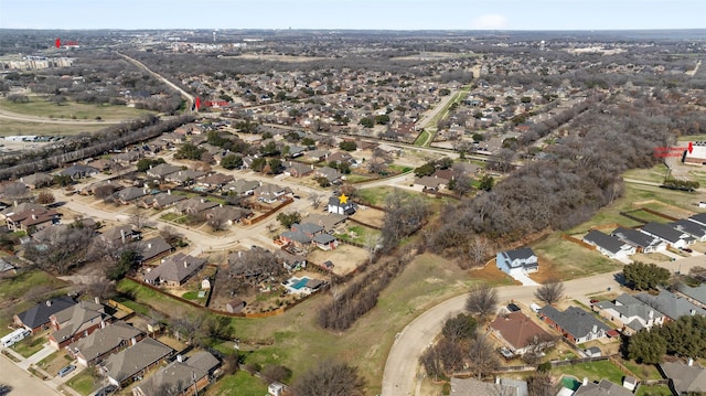 bird's eye view featuring a residential view