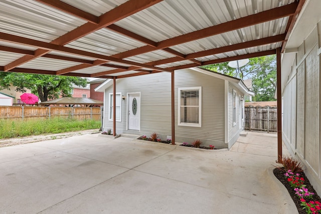 view of patio with fence