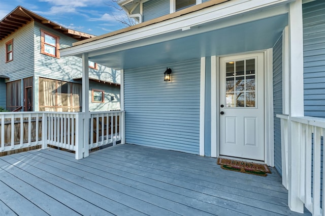 view of wooden deck