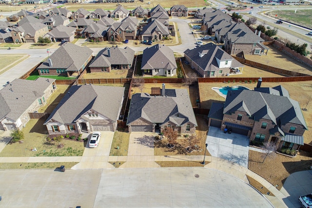 bird's eye view with a residential view