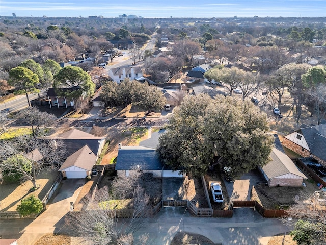 bird's eye view with a residential view