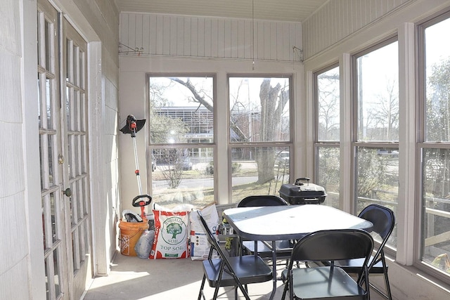 view of sunroom