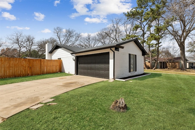 detached garage with fence