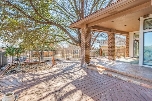 deck with fence