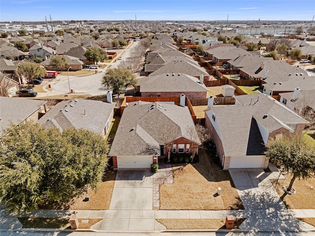 bird's eye view featuring a residential view