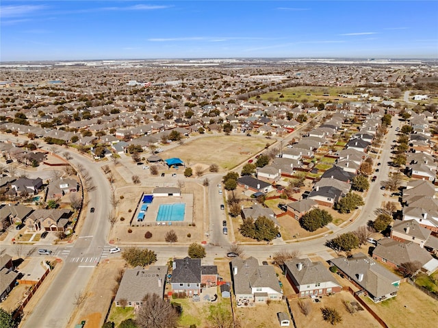 drone / aerial view featuring a residential view