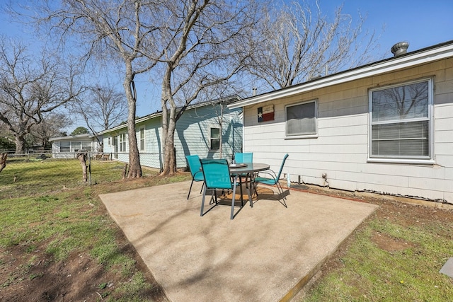 view of patio with fence