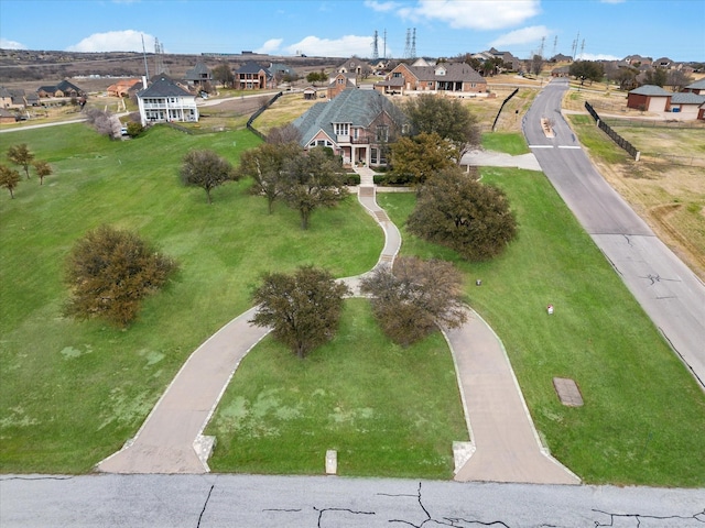 drone / aerial view with a residential view