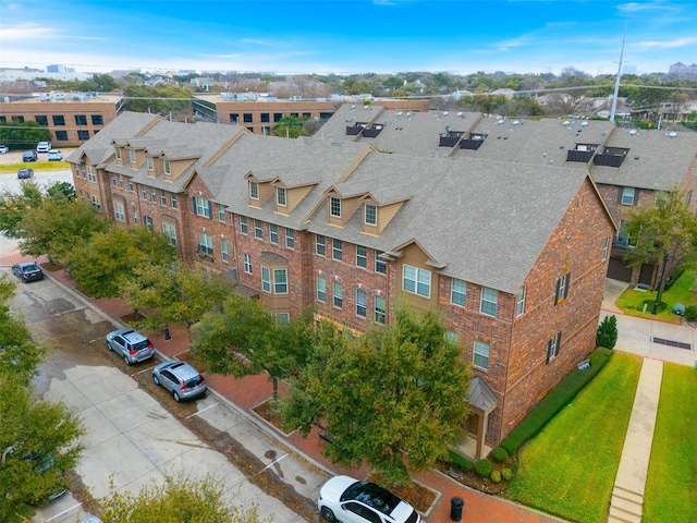 bird's eye view with a residential view