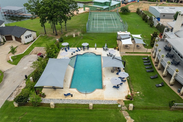 birds eye view of property