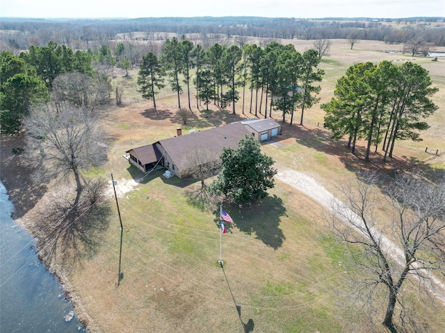 drone / aerial view featuring a rural view