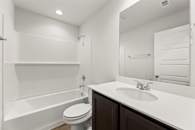 1825 Osage Trl, Mesquite, TX 75149 - full bath with shower / bathtub combination, toilet, and vanity