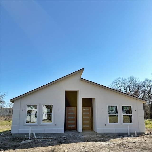 view of front of home with stucco siding