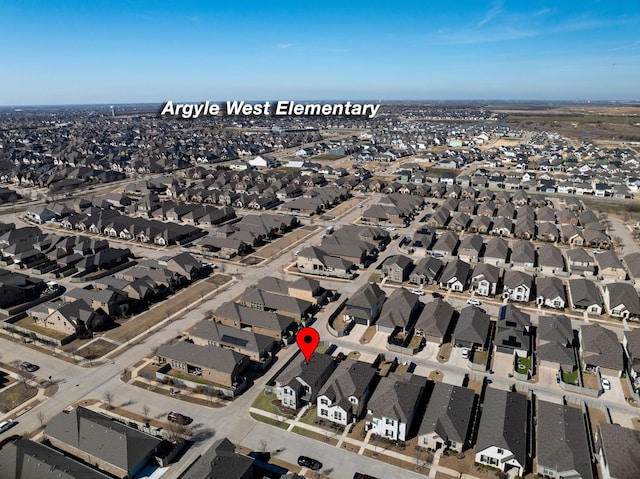 aerial view featuring a residential view