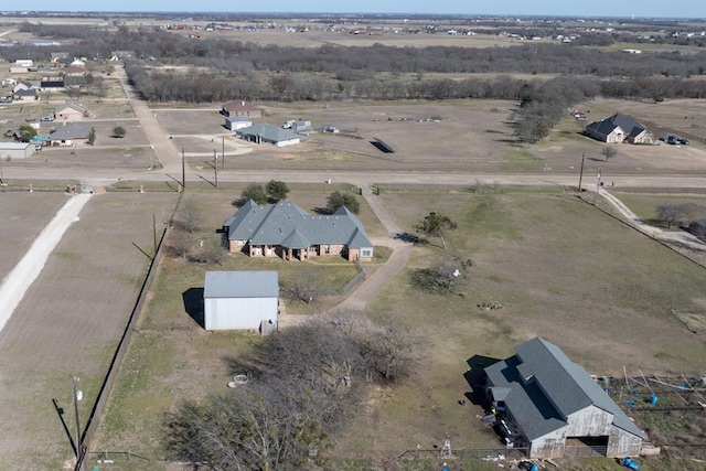 drone / aerial view featuring a rural view