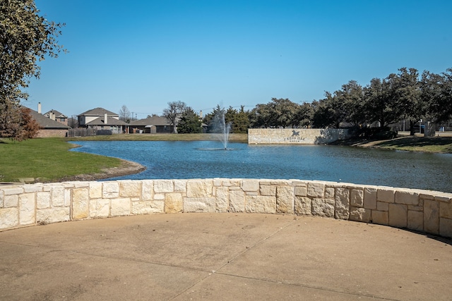 view of water feature