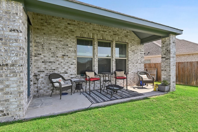 view of patio / terrace with fence