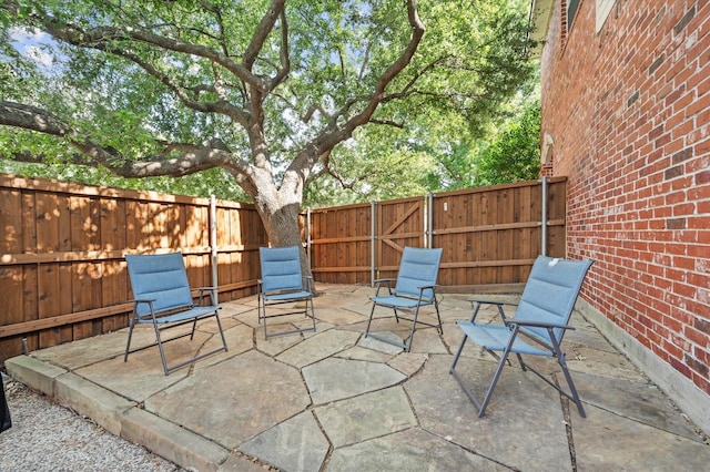 view of patio / terrace featuring a fenced backyard