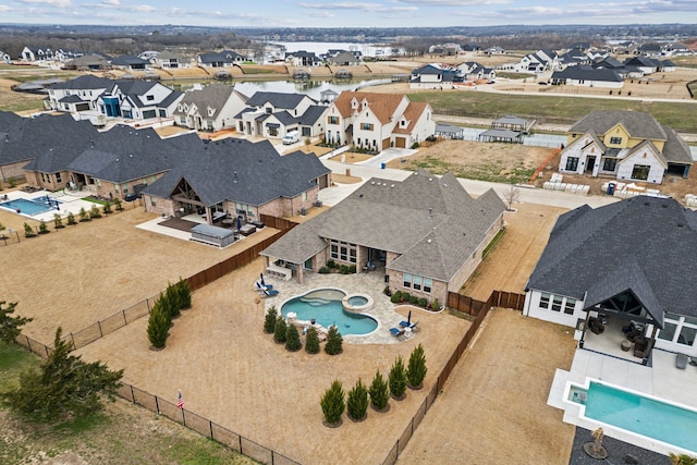 aerial view featuring a residential view